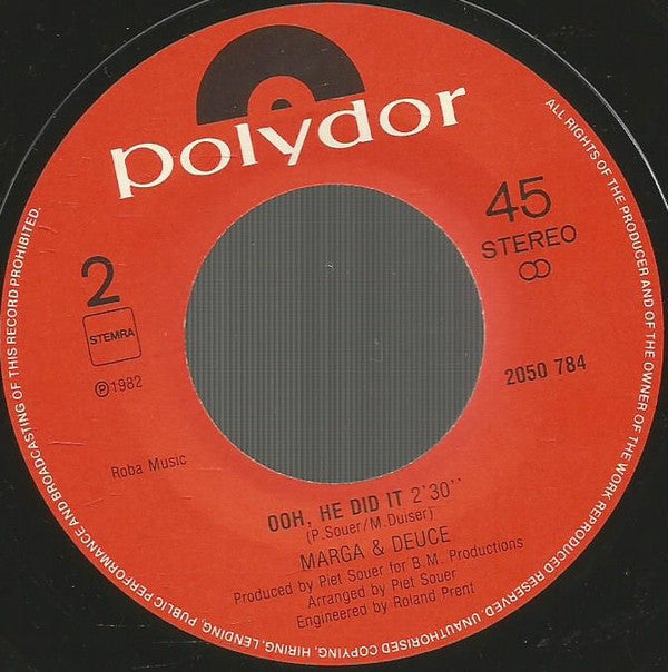 Marga Scheide & Deuce (20) : One, Two, Three ... Bananas (7", Single)