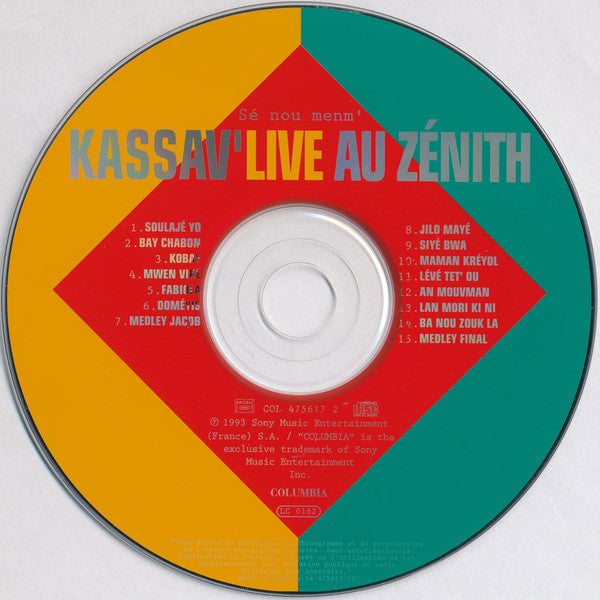 Kassav' : Live Au Zénith - Sé Nou Menm' (CD, Album)
