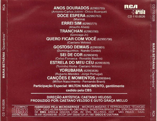 Maria Bethânia : Dezembros (CD, Album)