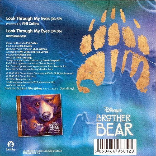 Phil Collins : Look Through My Eyes (CD, Single, Car)