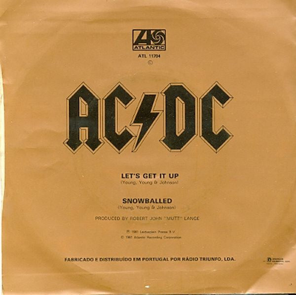 AC/DC : Let's Get It Up (7", Single)