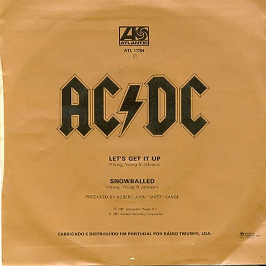 AC/DC : Let's Get It Up (7", Single)