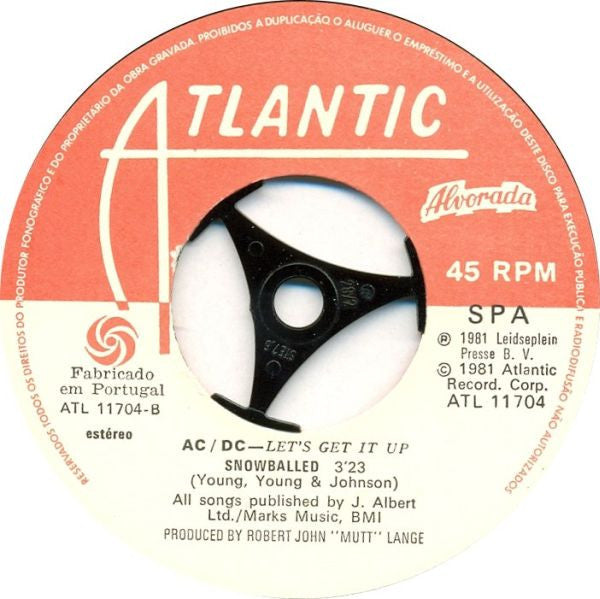 AC/DC : Let's Get It Up (7", Single)