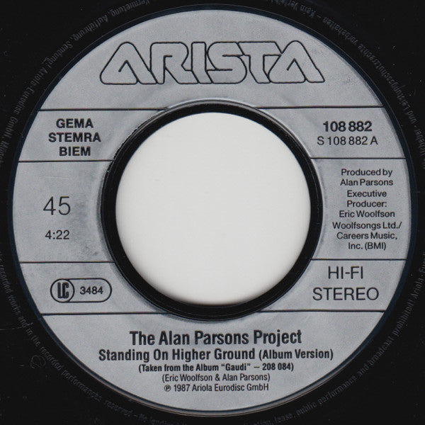 The Alan Parsons Project : Standing On Higher Ground (7", Single)