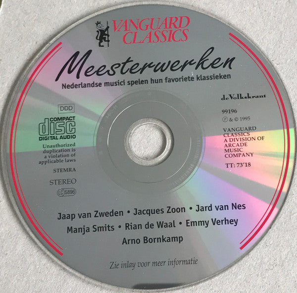 Various : Meesterwerken - Nederlandse Musici Spelen Hun Favoriete Klassieken (CD, Comp)