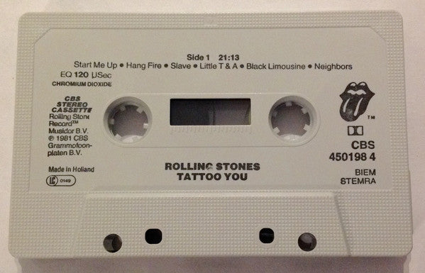 The Rolling Stones : Tattoo You (Cass, Album, RE)