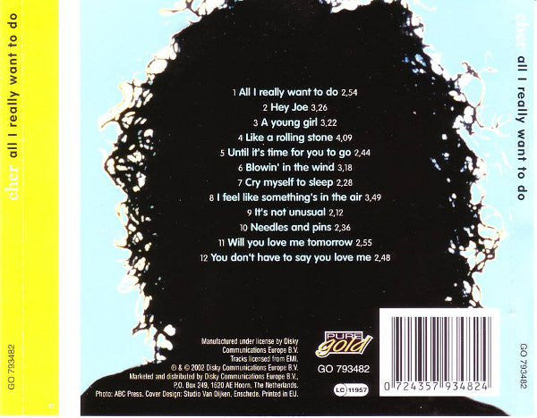 Cher : All I Really Want To Do (CD, Comp)