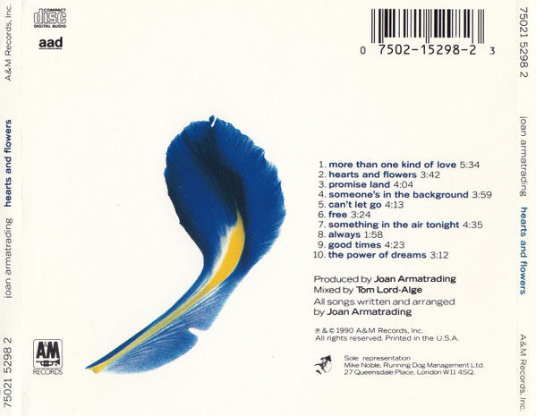 Joan Armatrading : Hearts And Flowers (CD, Album)