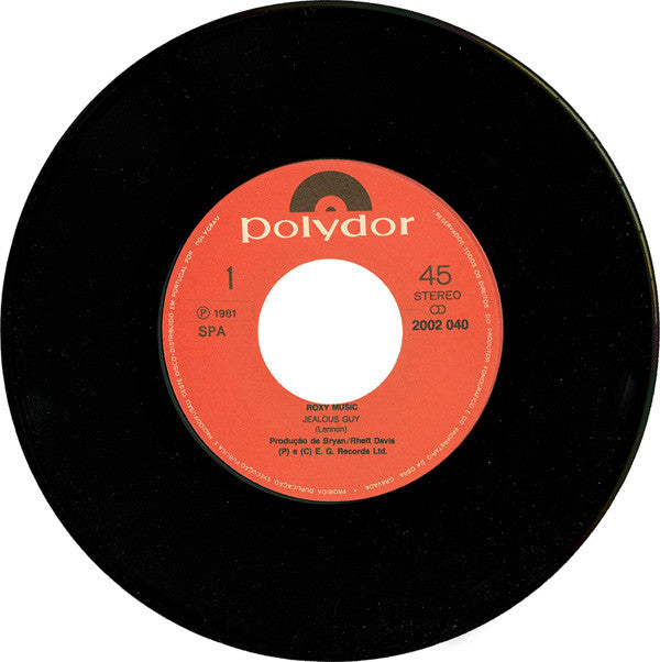 Roxy Music : Jealous Guy (7", Single)