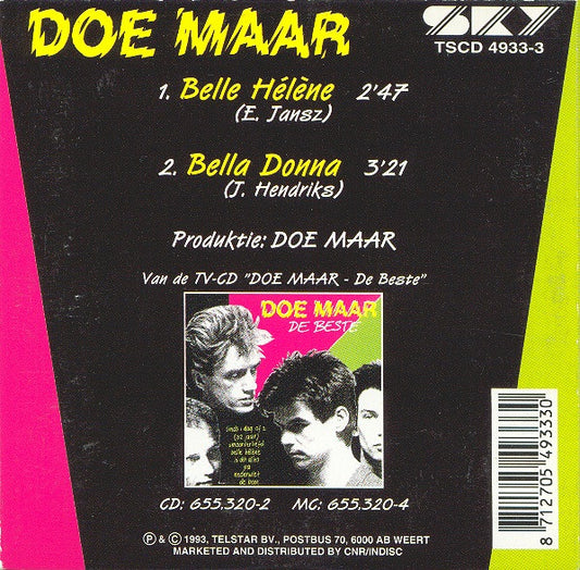 Doe Maar : Belle Hélène (CD, Single)