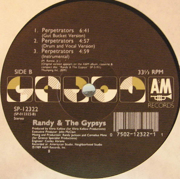 Randy & The Gypsys : Perpetrators (12", Single)