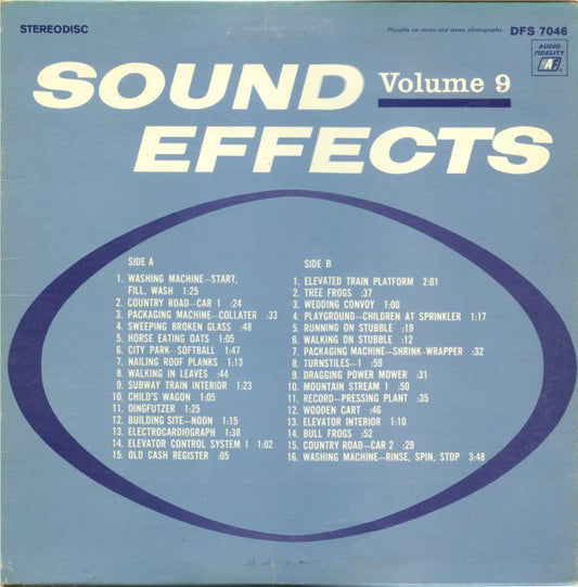 No Artist : Sound Effects: Volume 9 (LP)