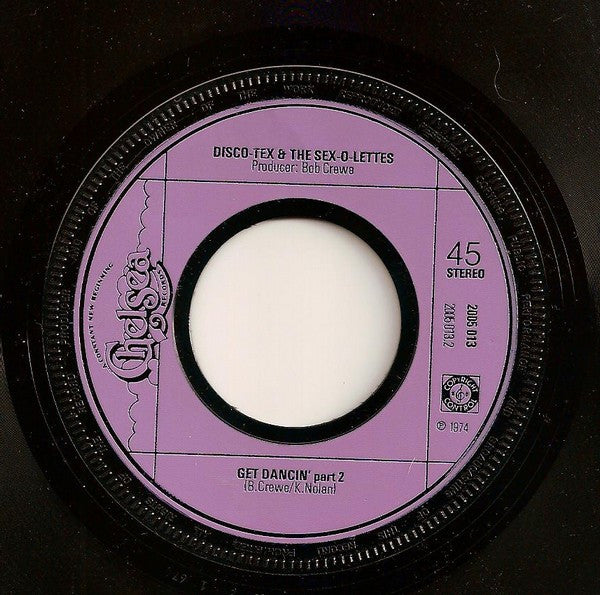 Disco Tex & His Sex-O-Lettes : Get Dancin' (7", Single)