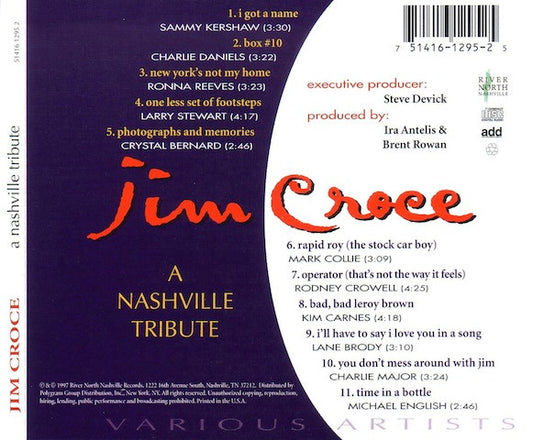 Various : Jim Croce - A Nashville Tribute (CD, Album)