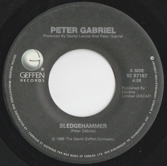Peter Gabriel : Sledgehammer (7", Single)