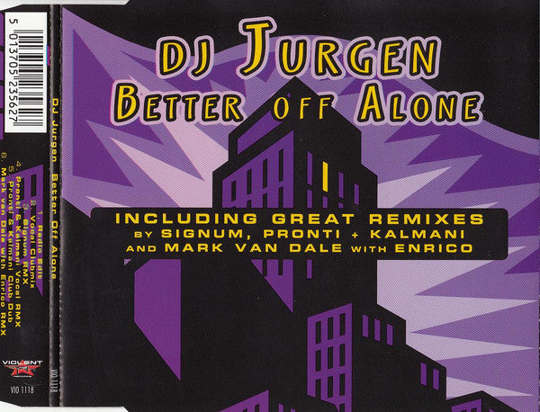 DJ Jurgen : Better Off Alone (CD, Maxi)