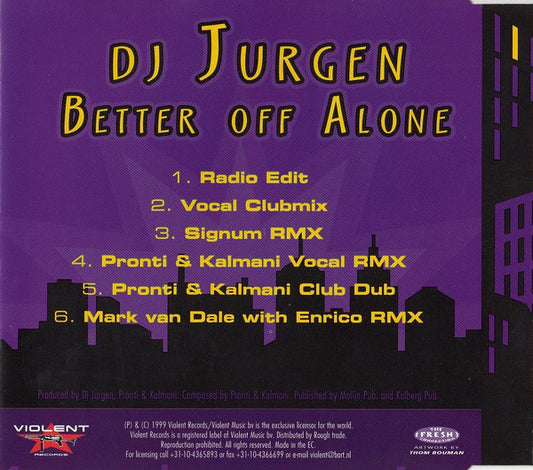 DJ Jurgen : Better Off Alone (CD, Maxi)