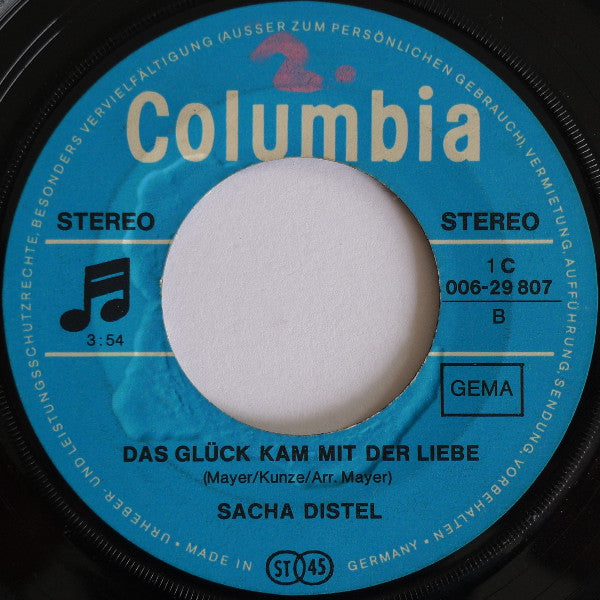 Sacha Distel : Die Schönen Mädchen Von Paris / Das Glück Kam Mit Der Liebe (7", Single)