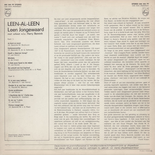 Leen Jongewaard : Leen-Al-Leen (LP, Album)