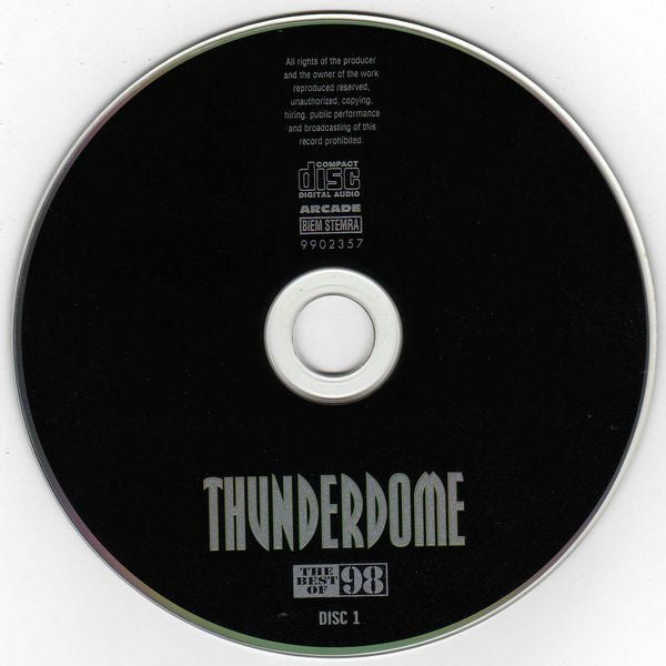 Various : Thunderdome - The Best Of 98 (2xCD, Comp + CD, Mixed + Dig)