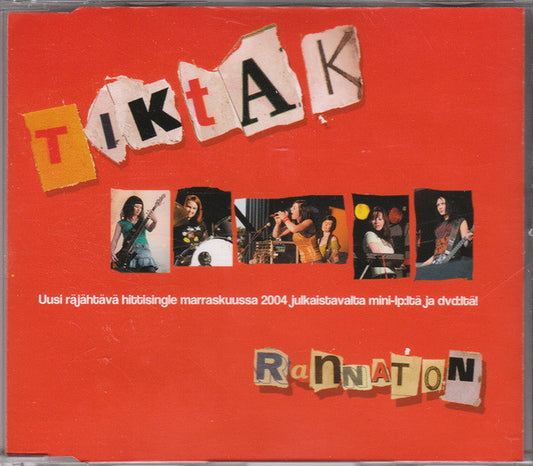 Tiktak : Rannaton (CD, Single, Promo)