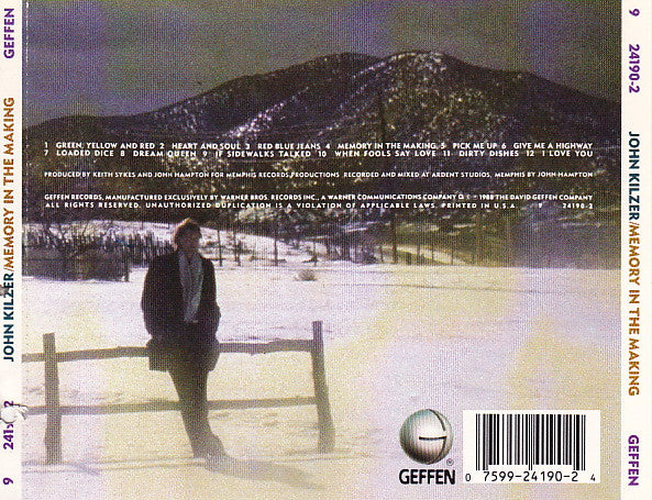 John Kilzer : Memory In The Making (CD, Album)