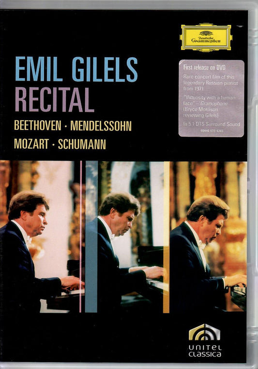 Ludwig van Beethoven, Felix Mendelssohn-Bartholdy, Wolfgang Amadeus Mozart, Robert Schumann, Emil Gilels : Recital (DVD-V, NTSC, 4:3)