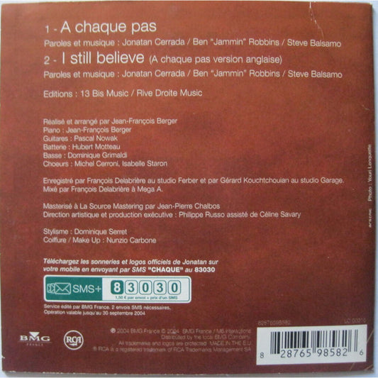 Jonatan Cerrada : À Chaque Pas (CD, Single)