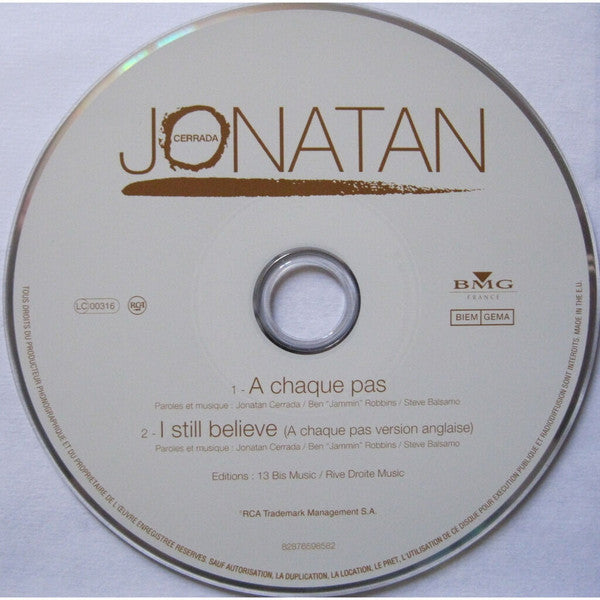 Jonatan Cerrada : À Chaque Pas (CD, Single)