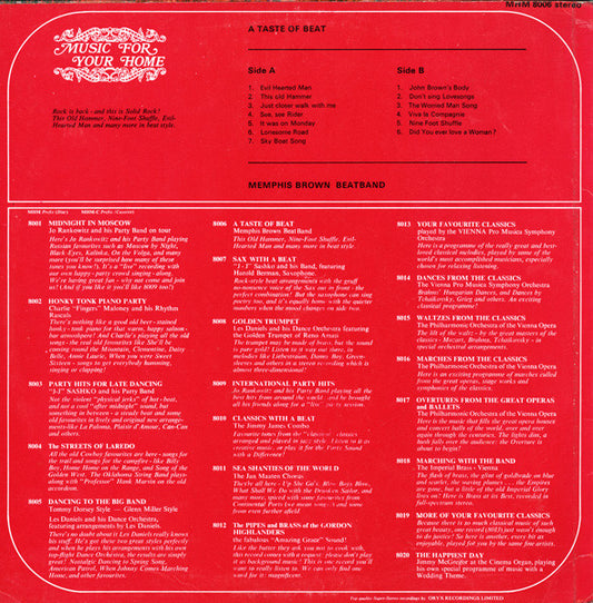 Memphis Brown Beatband : A Taste Of Beat (LP)