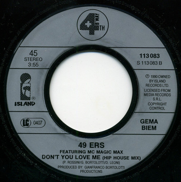 49ers : Don't You Love Me (7", Single)