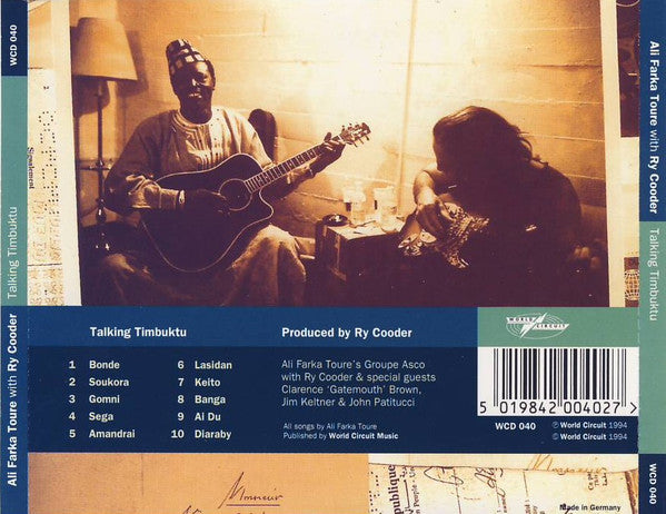 Ali Farka Touré With Ry Cooder : Talking Timbuktu (CD, Album, RP)
