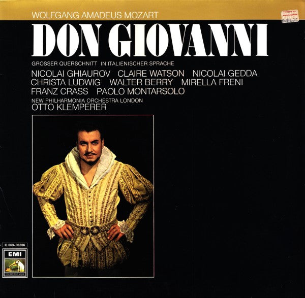 Wolfgang Amadeus Mozart : Don Giovanni (Grosser Querschnitt In Italienischer Sprache) (LP)