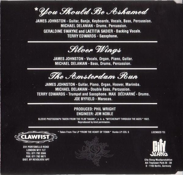 Gallon Drunk : You Should Be Ashamed (CD, Single)