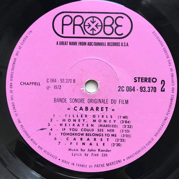 Ralph Burns : Cabaret - Bande Originale Du Film (LP)