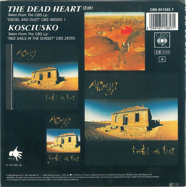 Midnight Oil : The Dead Heart (Edit) (7", Single)