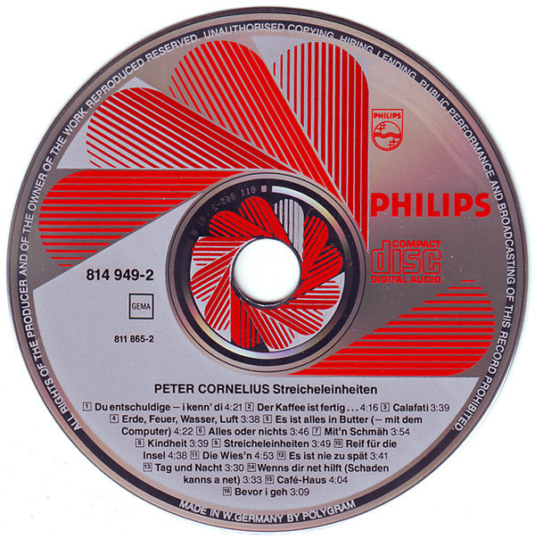 Peter Cornelius : Streicheleinheiten (CD, Comp)