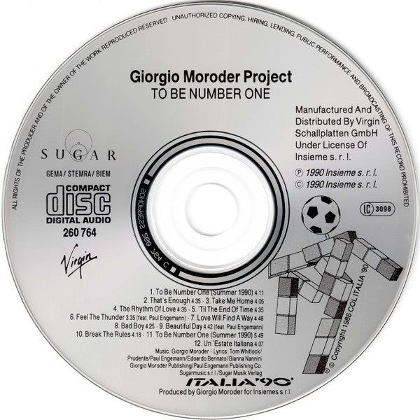 Giorgio Moroder Project : To Be Number One (CD, Album)