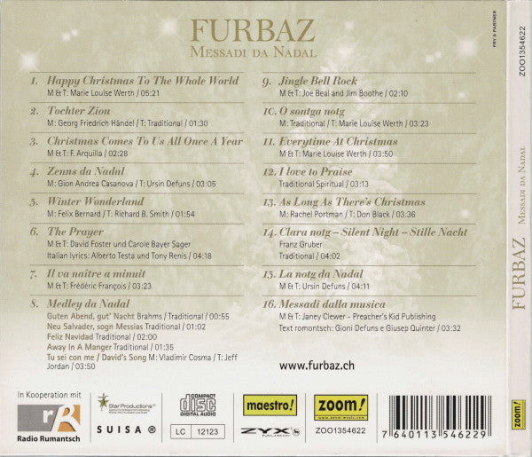 Furbaz : Messadi Da Nadal (Die Schönsten Weihnachtslieder) (CD, Album, Club)