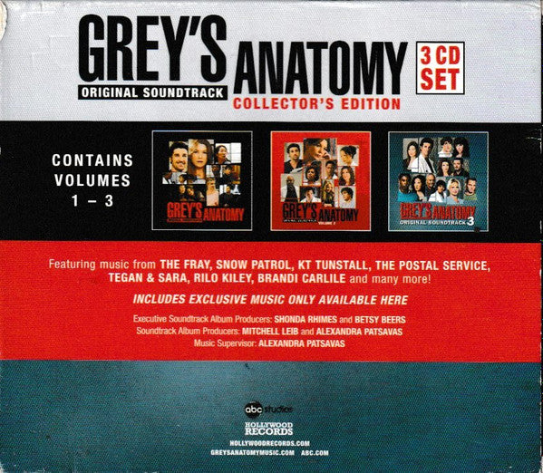 Various : Grey's Anatomy (Original Soundtrack - Collector's Edition) (CD, Comp + CD, Comp + CD, Comp + Box, Comp, RE, Co)
