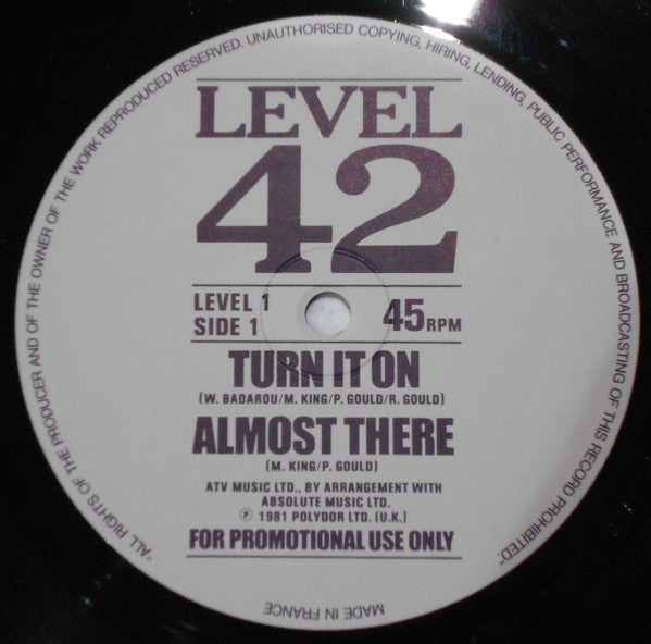 Level 42 : Level 42 LP Sampler (12", Promo, Smplr)