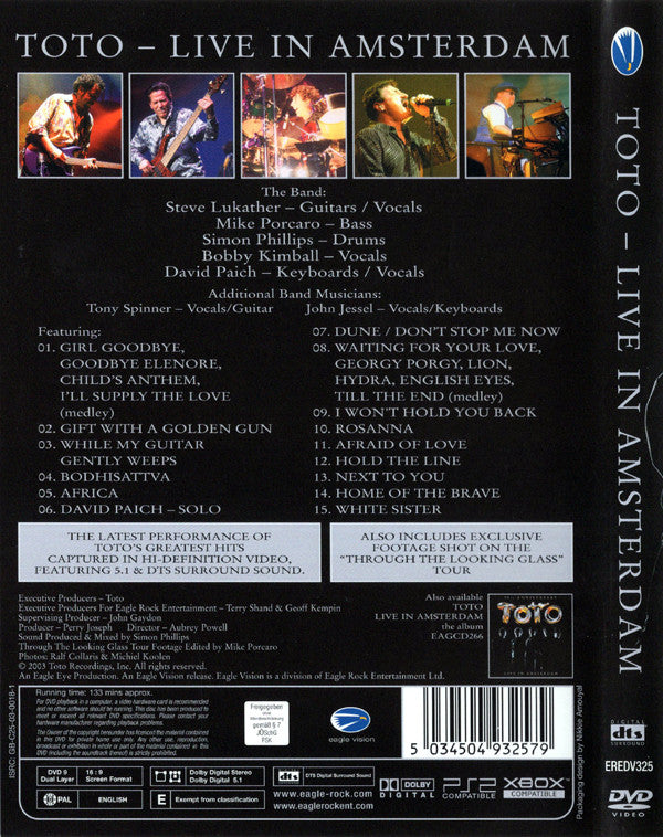 Toto : 25th Anniversary - Live In Amsterdam (DVD-V, S/Edition, Multichannel, PAL)