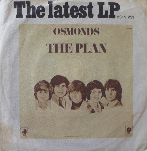 The Osmonds : One Way Ticket To Anywhere (7", Single)