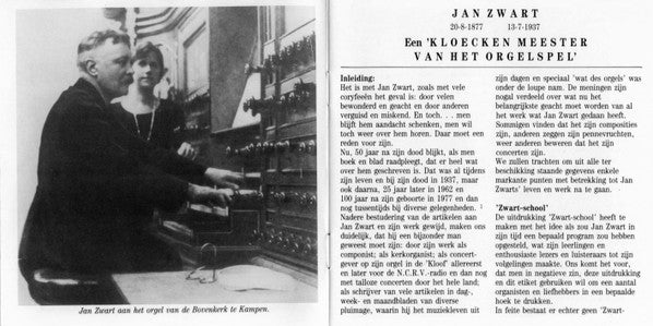 Jan Zwart, Willem Hendrik Zwart, Everhard Zwart : Jan Zwart (1877-1937) Koraalbewerkingen (CD)