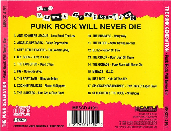 Various : The Punk Generation (4xCD, Comp, Sli)