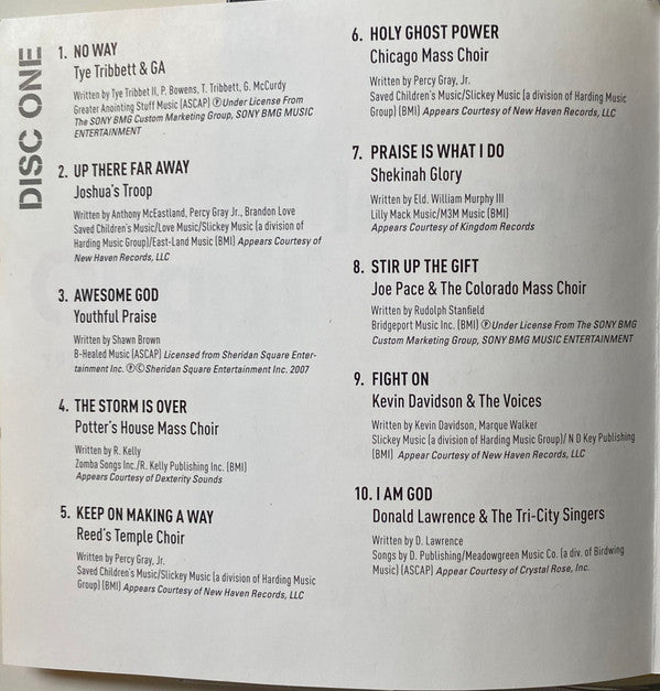 Various : Gospel Choirs Top 20 Songs Of The Century  (2xCD, Comp)