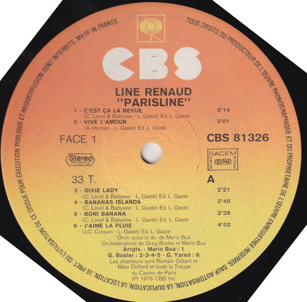 Line Renaud : Parisline (LP, Album, Gat)