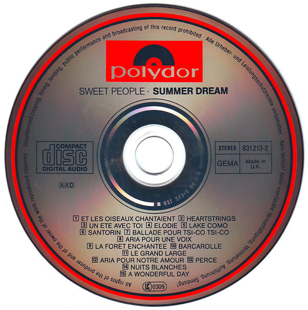Sweet People : Summer Dream (CD, Comp, RE, PDO)