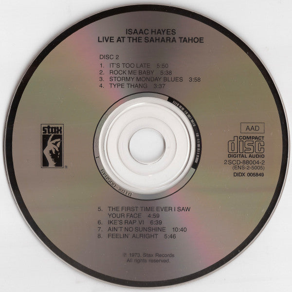 Isaac Hayes : Live At The Sahara Tahoe (2xCD, Album, RE)