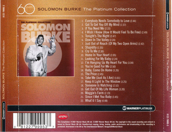 Solomon Burke : The Platinum Collection (CD, Comp)